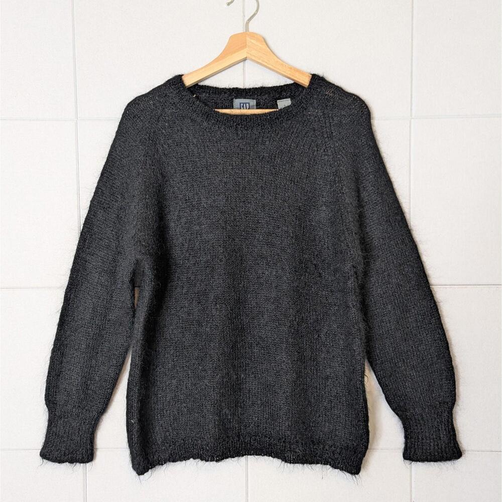 Vintage 90s Gap mohair blend fuzzy relaxed fit pullover sweater
